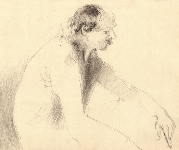 Portrait de Patrick Radermecker 绘画, 7.9x9.8 in