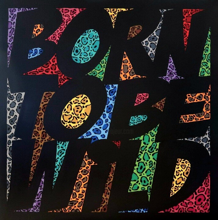 Born To Wild (panther version) 绘画, 39.4x39.4 in