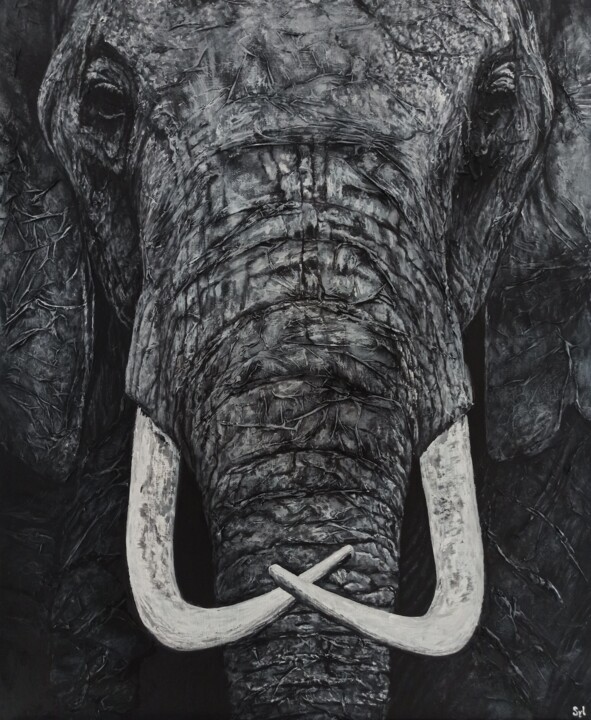 Elephant tusk 绘画, 28.7x23.6 in