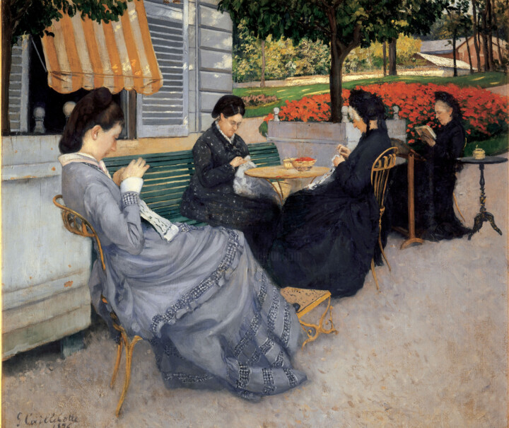 绘画 标题为“Portraits à la camp…” 由Gustave Caillebotte, 原创艺术品, 油