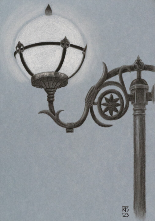Street Light 4. The halo. 图画, 11.8x8.3 in