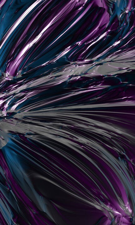 Digitale Kunst mit dem Titel "Das Nichts" von Thomas Seebauer (FractopiaArt), Original-Kunstwerk, Digitale Malerei Auf Keilr…