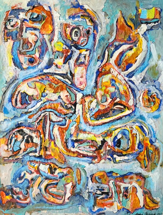 Getaway (8,2023) 绘画, 28x22 in