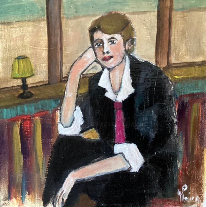 A la recherche de Swann 绘画, 7.9x7.9 in