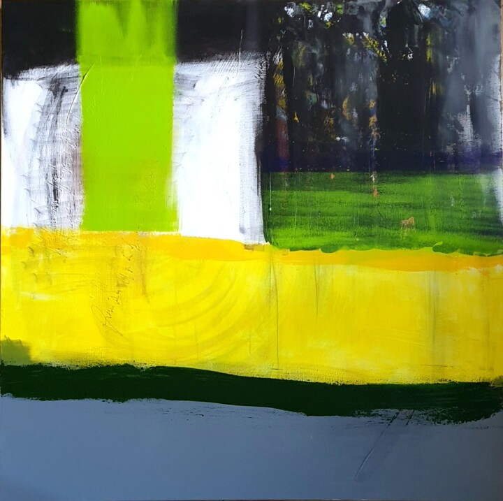 Peinture intitulée "Dessous" par Julie Verhague, Œuvre d'art originale, Acrylique Monté sur Châssis en bois