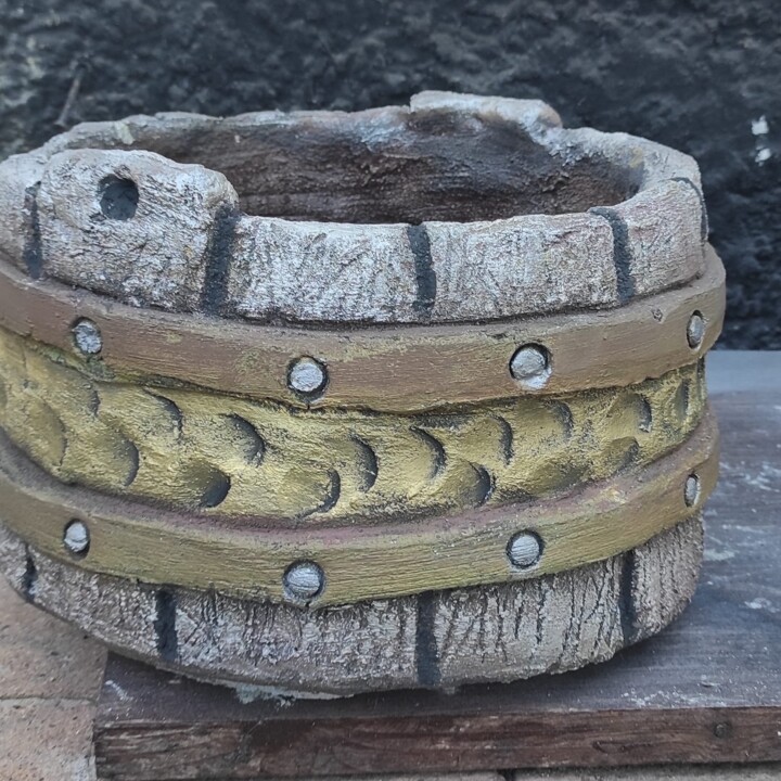 Sculpture titled "Vaso" by Enrico Franceschetti, Original Artwork, Cement