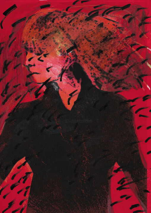 Sonia Rykiel 绘画, 11.7x8.3 in