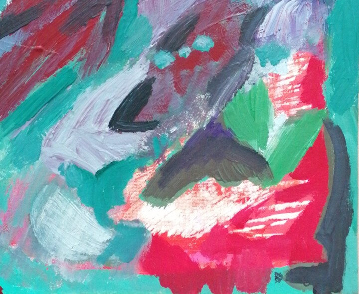 Schilderij getiteld "Couleurs tapisserie" door Valérie Blum (Valery), Origineel Kunstwerk, Acryl