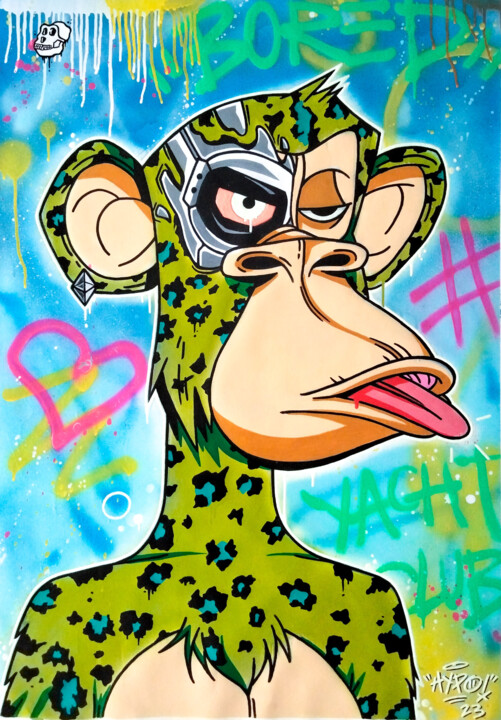 Bayc Cyborg #2 绘画, 39.4x27.6 in