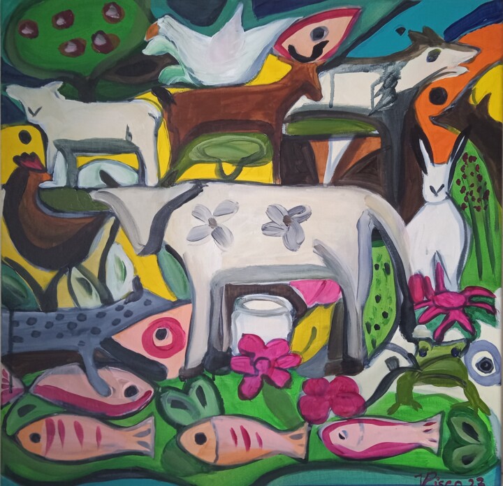 A quinta do João II 绘画, 19.7x19.7 in