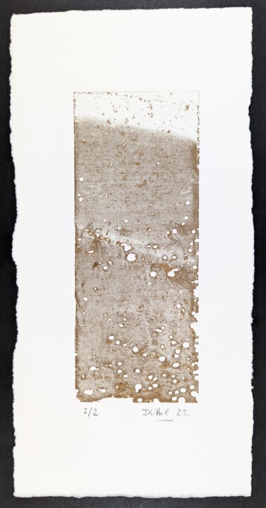 Eau-forte 12A verso. Bronze Printmaking, 15x7.9 in