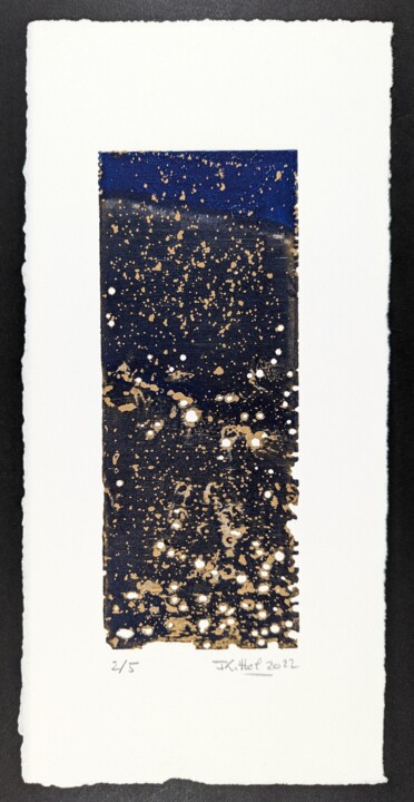 Eau-forte 12A verso. Bronze/Bleu de Prusse 印花与版画, 15x7.9 in