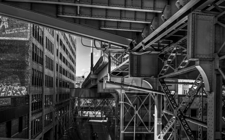 Urban Industrial Beauty Printmaking, 40x60 in