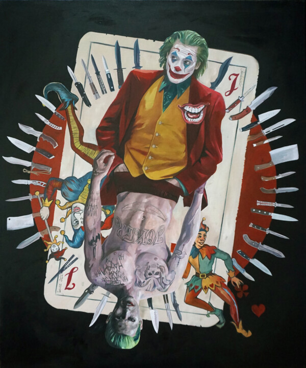 Joker Card 绘画, 47.2x39.4 in