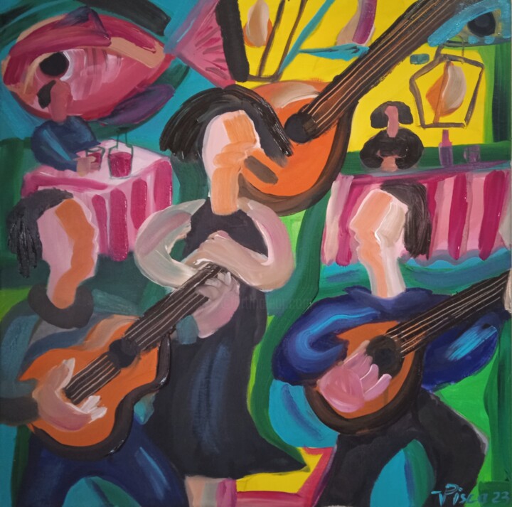 Fado ao Saldanha 绘画, 19.7x19.7 in