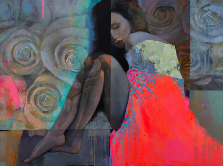 Painting titled "NECTAR" by Viktor Sheleg, Original Artwork, Oil