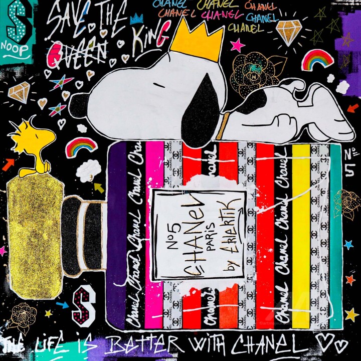 The life is better with Chanel 绘画, 31.5x31.5 in