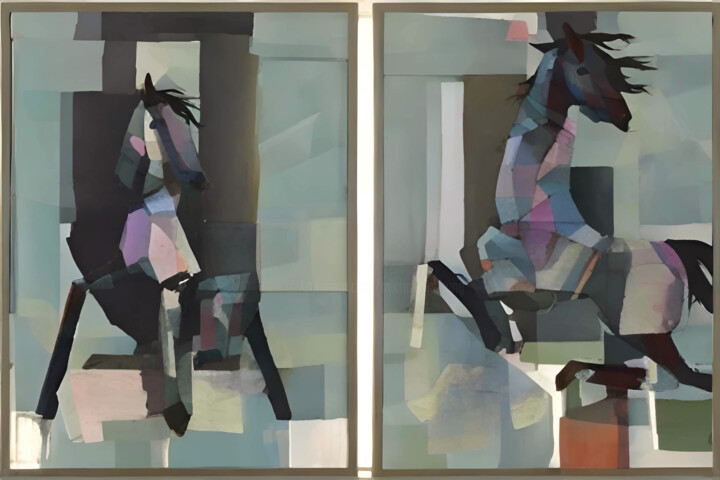 Twins 绘画, 19.7x29.5 in