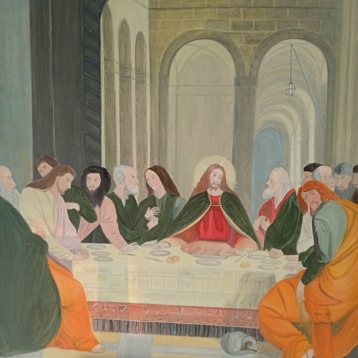 La última cena 绘画, 47.2x47.2 in