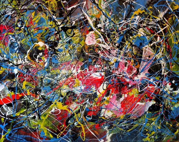 Painting titled "Artificial Intellig…" by Carlos Paredes Colin, Original Artwork, Acrylic