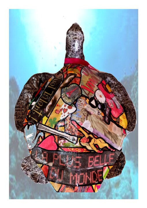 Tortue déstructurée 雕塑, 3.5x7.9 in