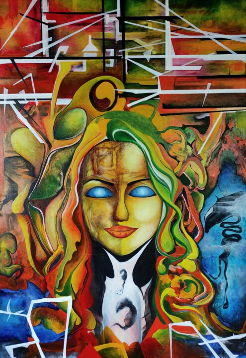 Lilith Part 1 (New Serie) 绘画, 39.4x27.6 in