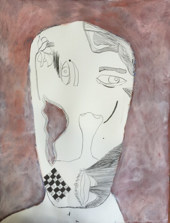 Sans titre 16 绘画, 25.6x19.7 in