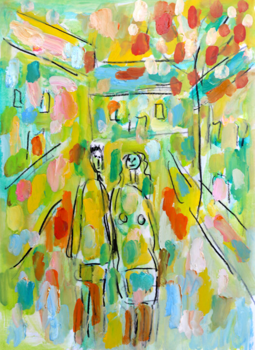 Post modern love 绘画, 11.8x8.3 in