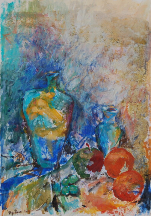 Vases and apples 绘画, 22.8x16.1 in