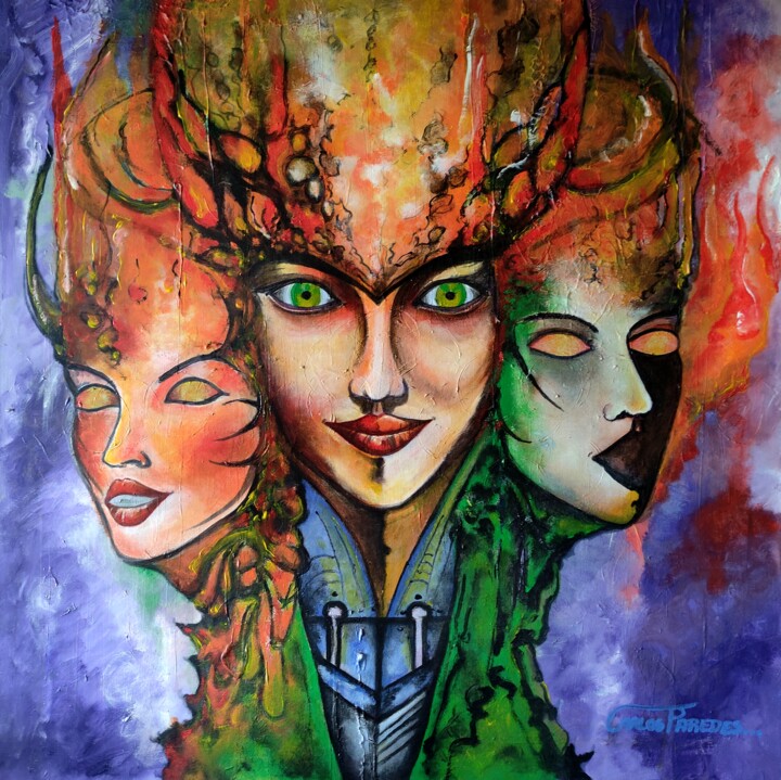 Holy Trinity 绘画, 31.5x31.5 in