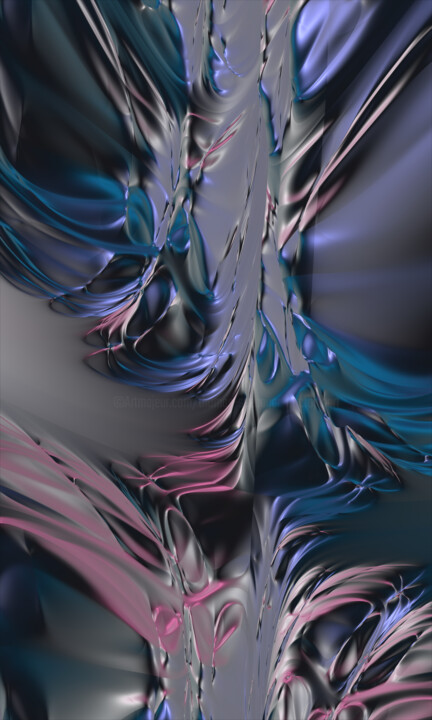 Digitale Kunst mit dem Titel "Bionic Orchidee" von Thomas Seebauer (FractopiaArt), Original-Kunstwerk, Digitale Malerei Auf…