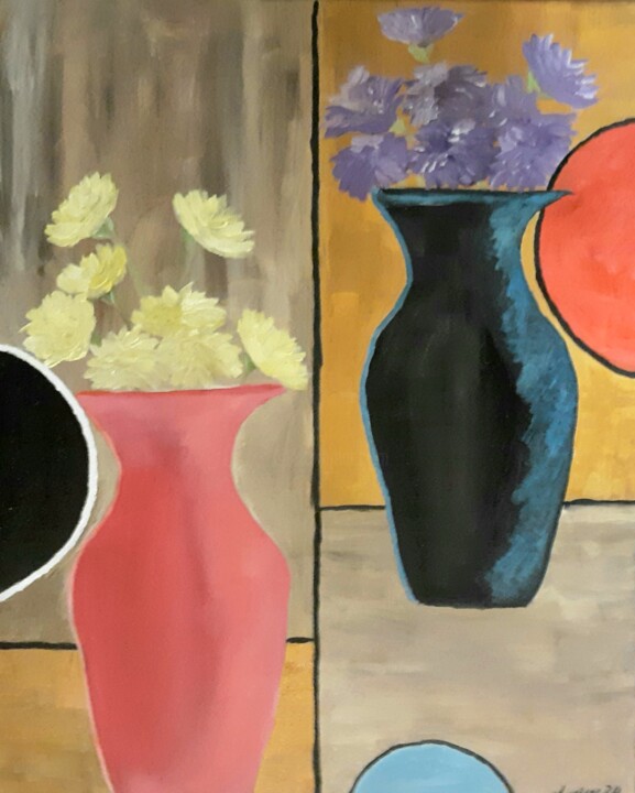 two vases 绘画, 20x16 in