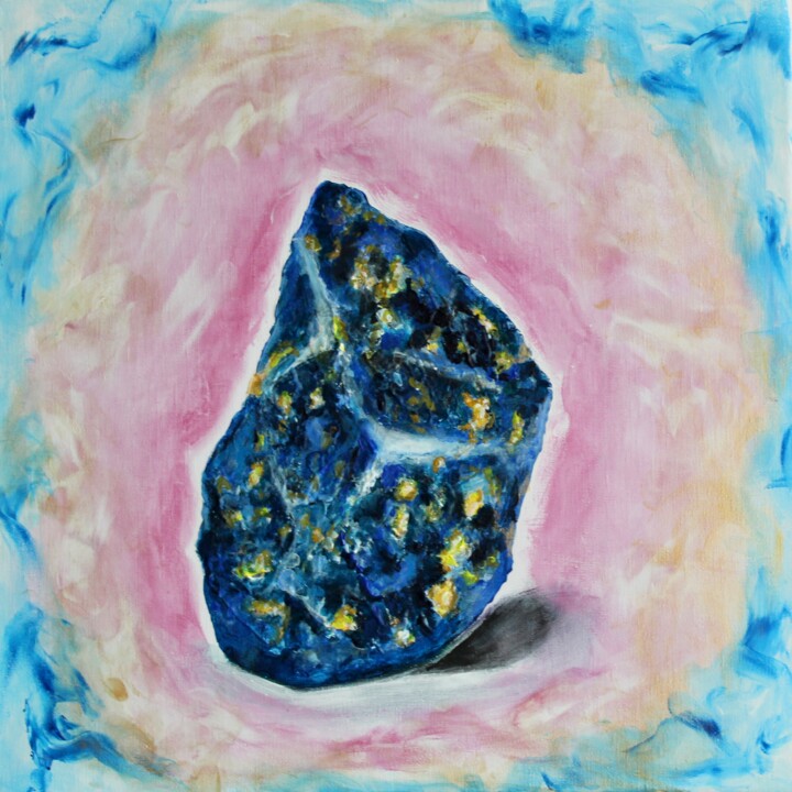 Синее золото 绘画, 15.8x15.8 in