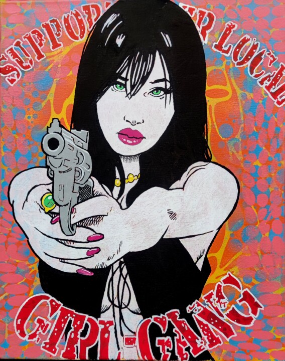 Support your local Girl Gang 绘画, 19.7x15.8 in