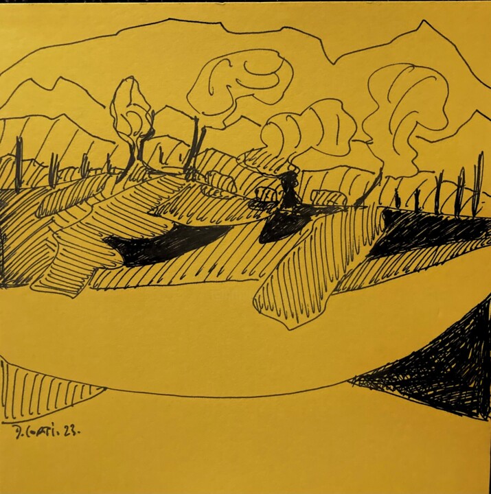 Nature Drawing, 5.3x5.3 in