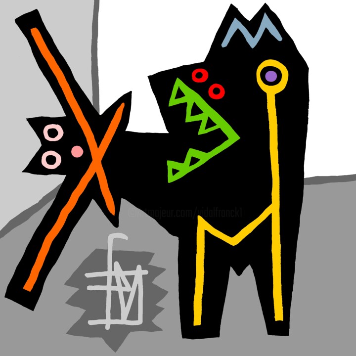 histoire de chiens et de chats 数字艺术