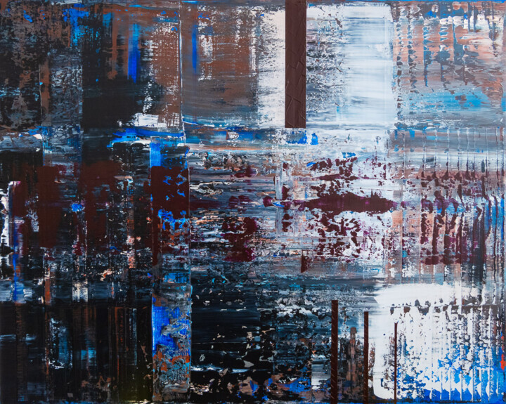 Painting titled "Saturnin" by Björn Wiedemann, Original Artwork, Acrylic Mounted on Wood Stretcher frame