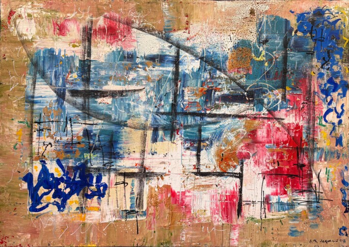 Chantons sous la pluie 绘画, 25.6x36.2 in
