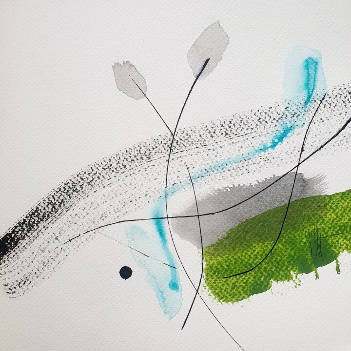 Le bonheur n'attend pas (3) 绘画, 7.9x7.9 in