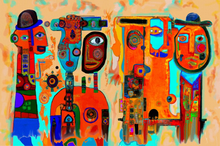 Psycho orange 绘画, 31.5x47.2 in