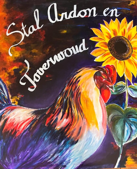 Schilderij getiteld "Sir Jansen" door Mariëlle Van Woudenberg, Origineel Kunstwerk, Acryl