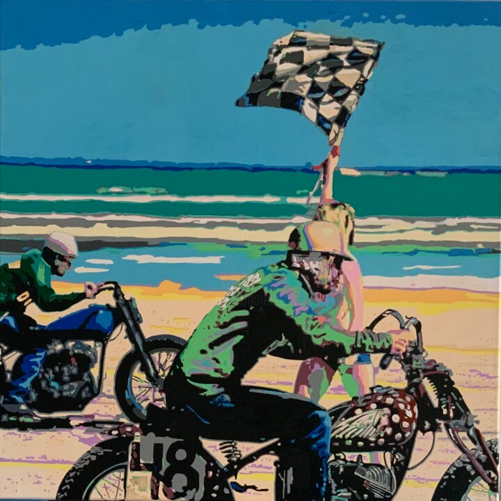 The Flag Girl Pittura, 31,5x31,5 in