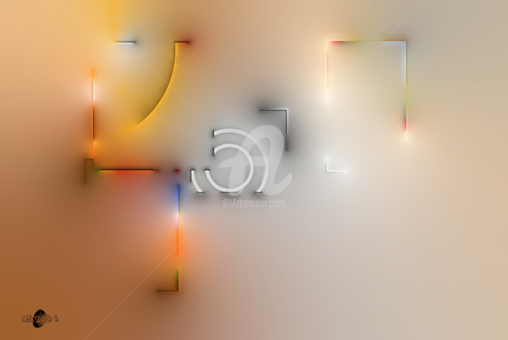 Arts numériques intitulée "ABSTRAIT 49" par Cartsandra B, Œuvre d'art originale, Peinture numérique