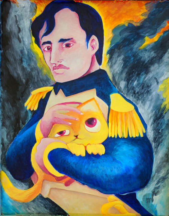 Napoleon's Pussy 绘画, 17x14 in