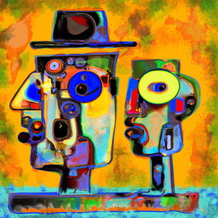 El guapo y la guapa 绘画, 39.4x39.4 in