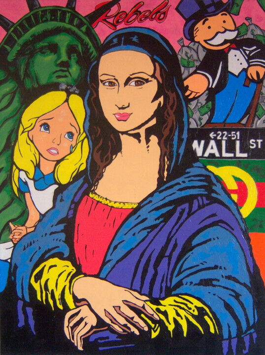 Mona Lisa wonderland 绘画, 31.5x23.6 in