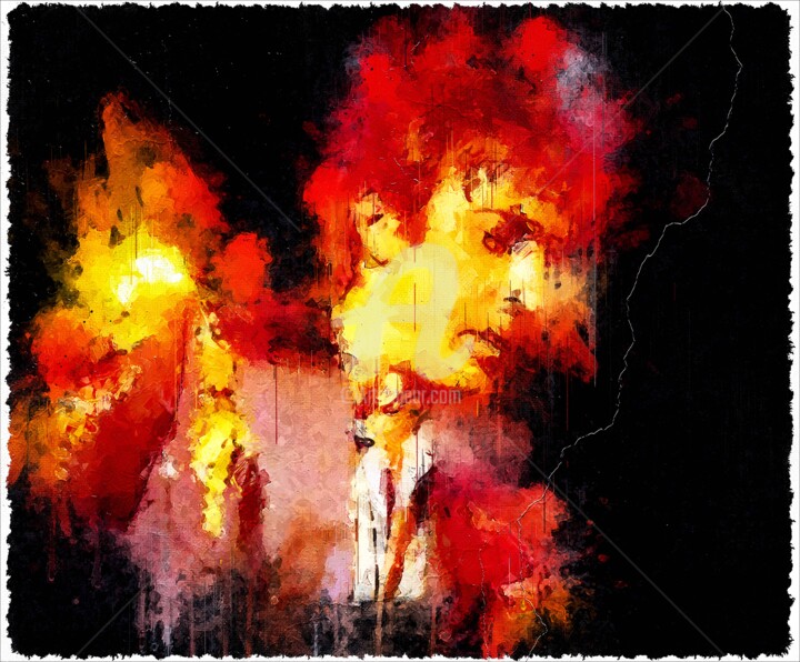 "Mick Ronson 001" başlıklı Dijital Sanat Leonardo Lillian tarafından, Orijinal sanat, Dijital Resim