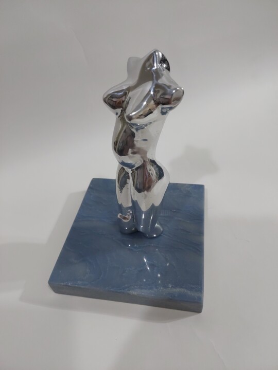 nude female sculpture estilized "Pregnant" 雕塑, 7.5x1.8 in