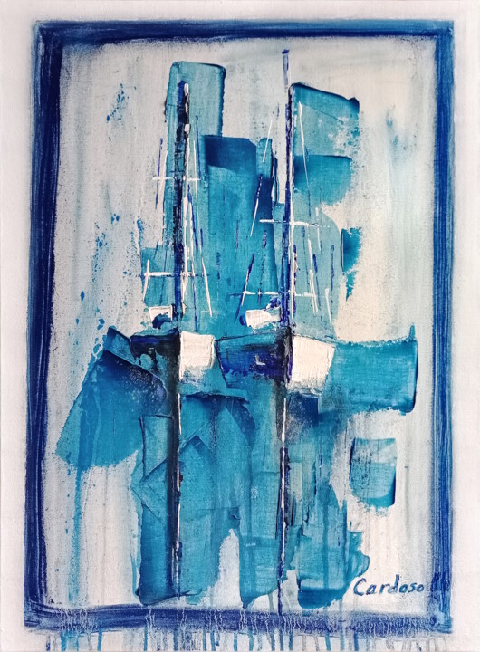 CALANQUE DE MORGIOU, Marseille 绘画, 28.7x21.3 in