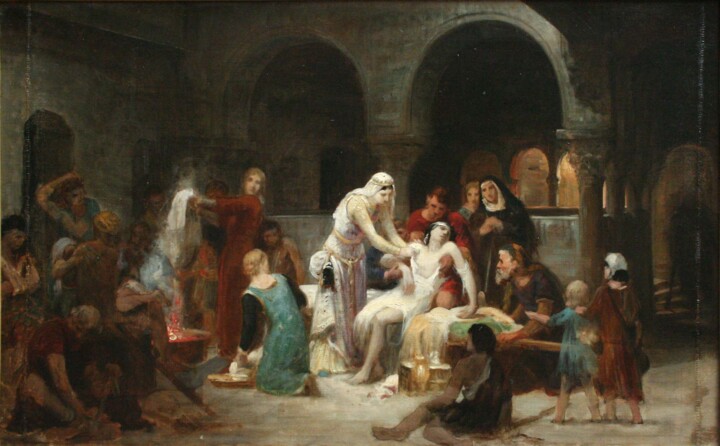 Sainte Elisabeth de Hongrie soignant les malades 绘画